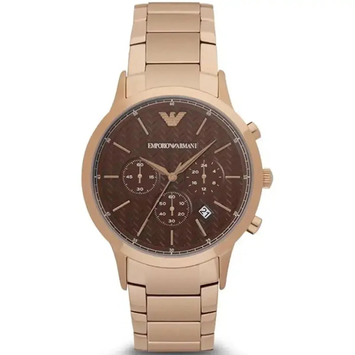 Emporio Armani Renato AR2504 Men's Watch – 43mm Brown Dial Stainless Steel