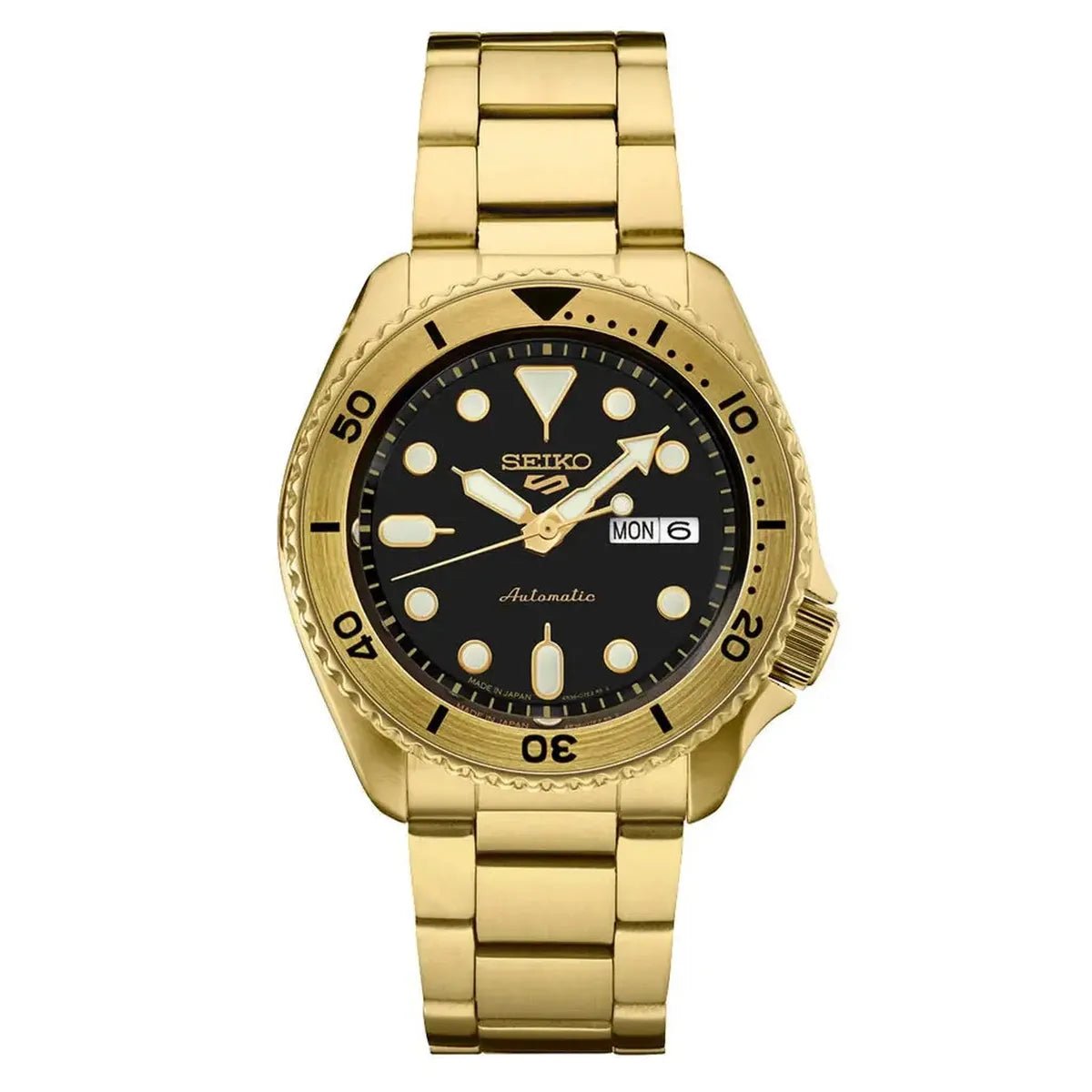 Seiko 5 Sports SRPK18 Men's Watch – 42.5mm Black Dial Stainless Steel