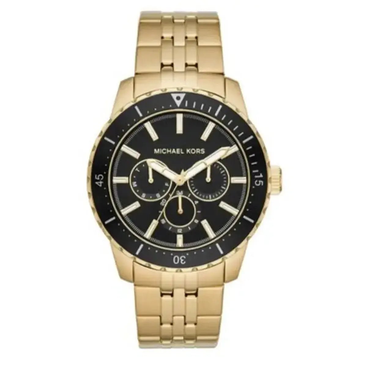 Michael Kors MK7154 Men's Watch – 44mm Black Dial Stainless Steel