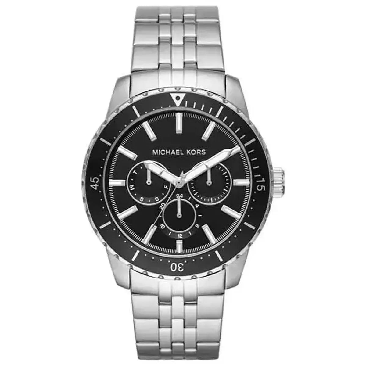 Michael Kors MK7156 Men's Watch – 44mm Black Dial Stainless Steel
