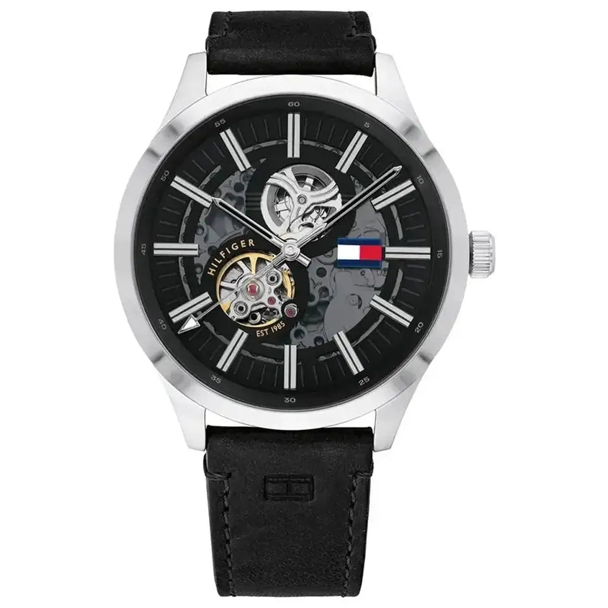 Tommy Hilfiger Spencer 1791641 Men's Chronograph Watch – 44mm Black Dial Silver Case