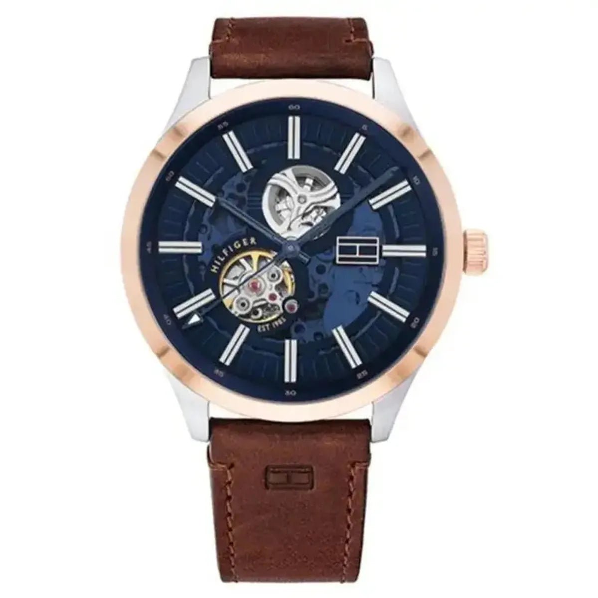 Tommy Hilfiger Spencer 1791642 Men's Watch – 44.0mm Blue Dial Leather
