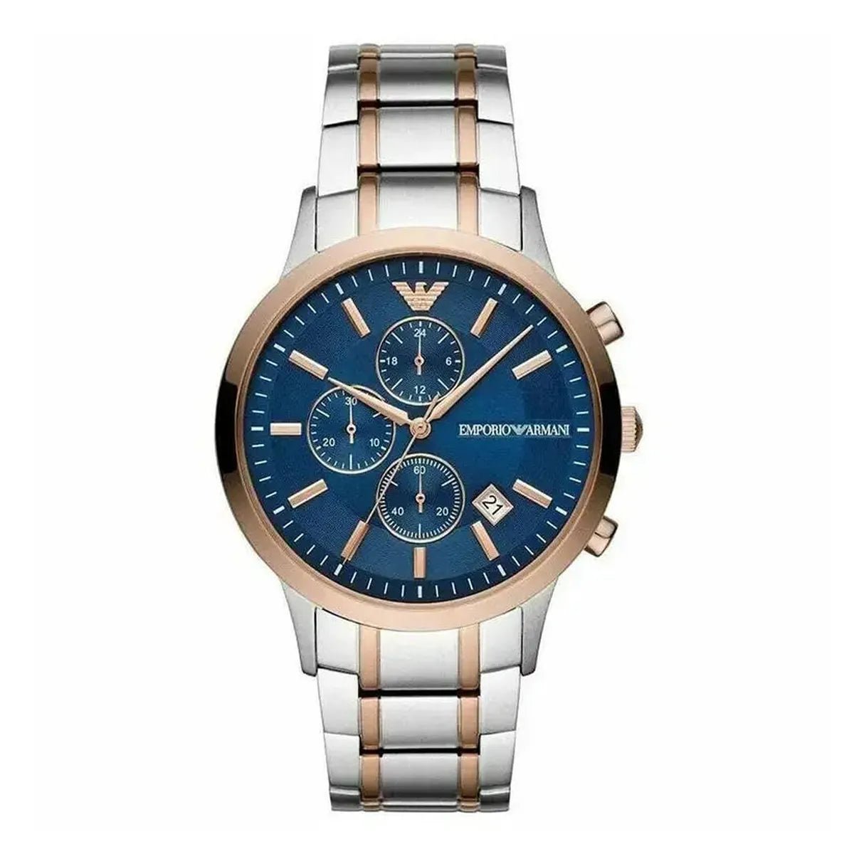 Emporio Armani Renato AR80025 Men's Watch – 43mm Navy Dial Stainless Steel
