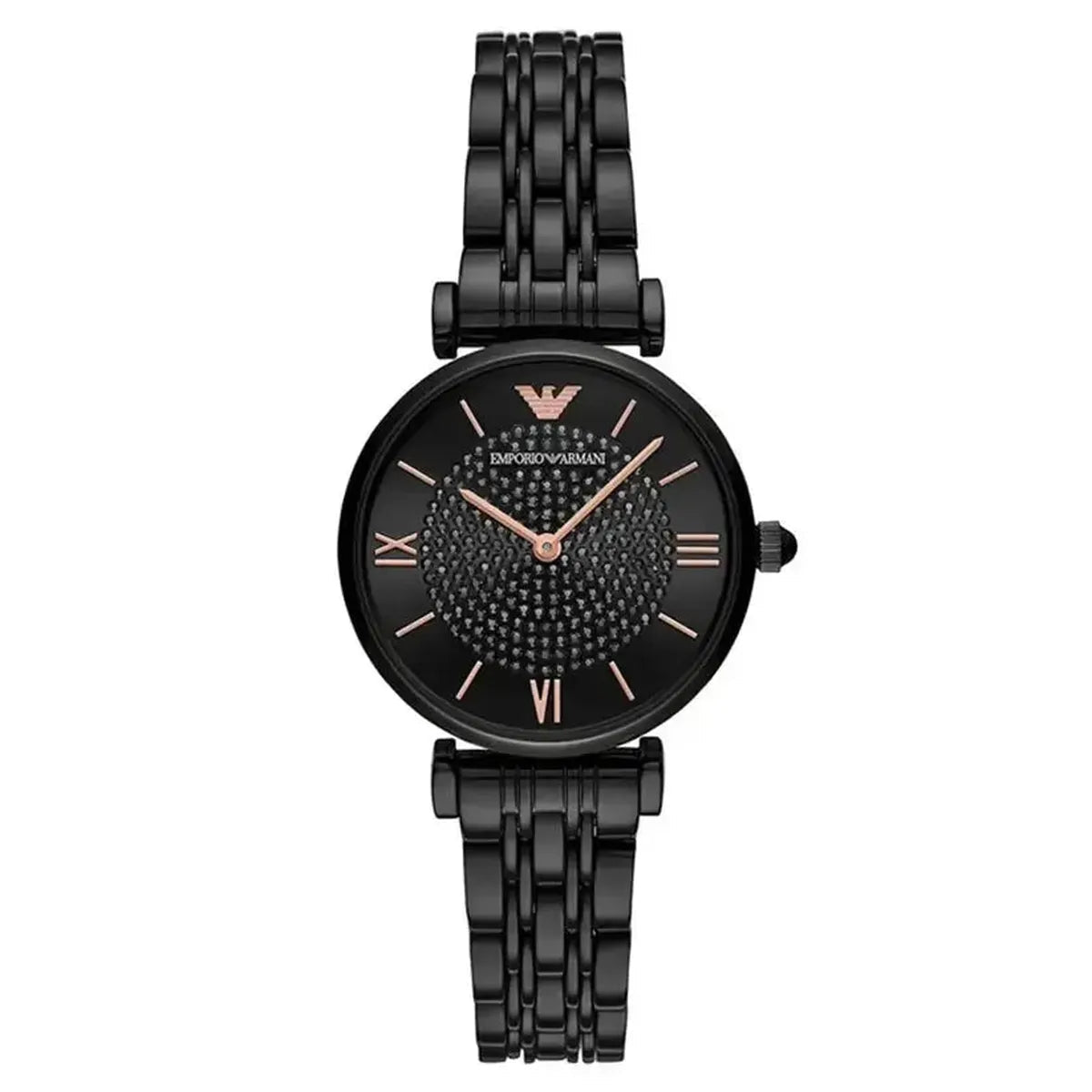 Emporio Armani Gianni T-Bar AR11245 Women's Watch – 32mm Black Dial Stainless Steel