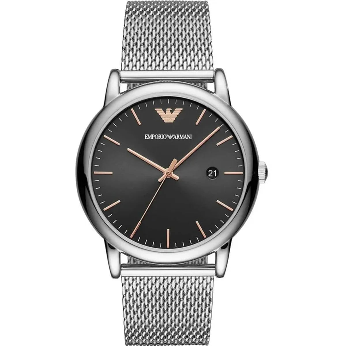 Emporio Armani Luigi AR11272 Men's Watch – 43mm Black Dial Stainless Steel