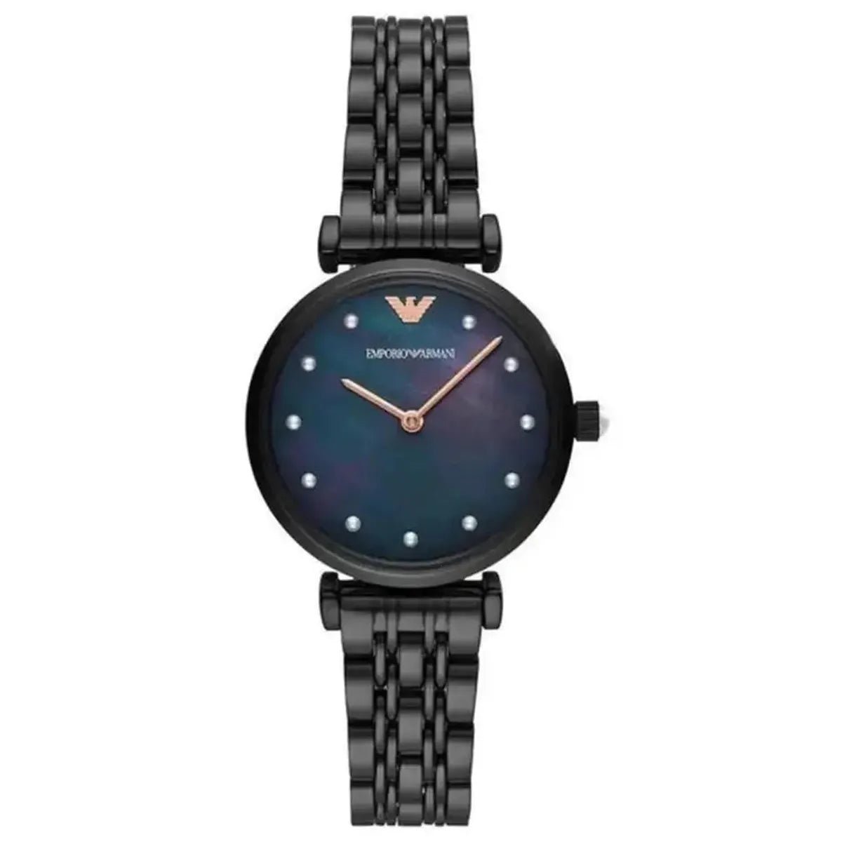 Emporio Armani Gianni T-Bar AR11268 Women's Watch – 32mm Black Dial Stainless Steel