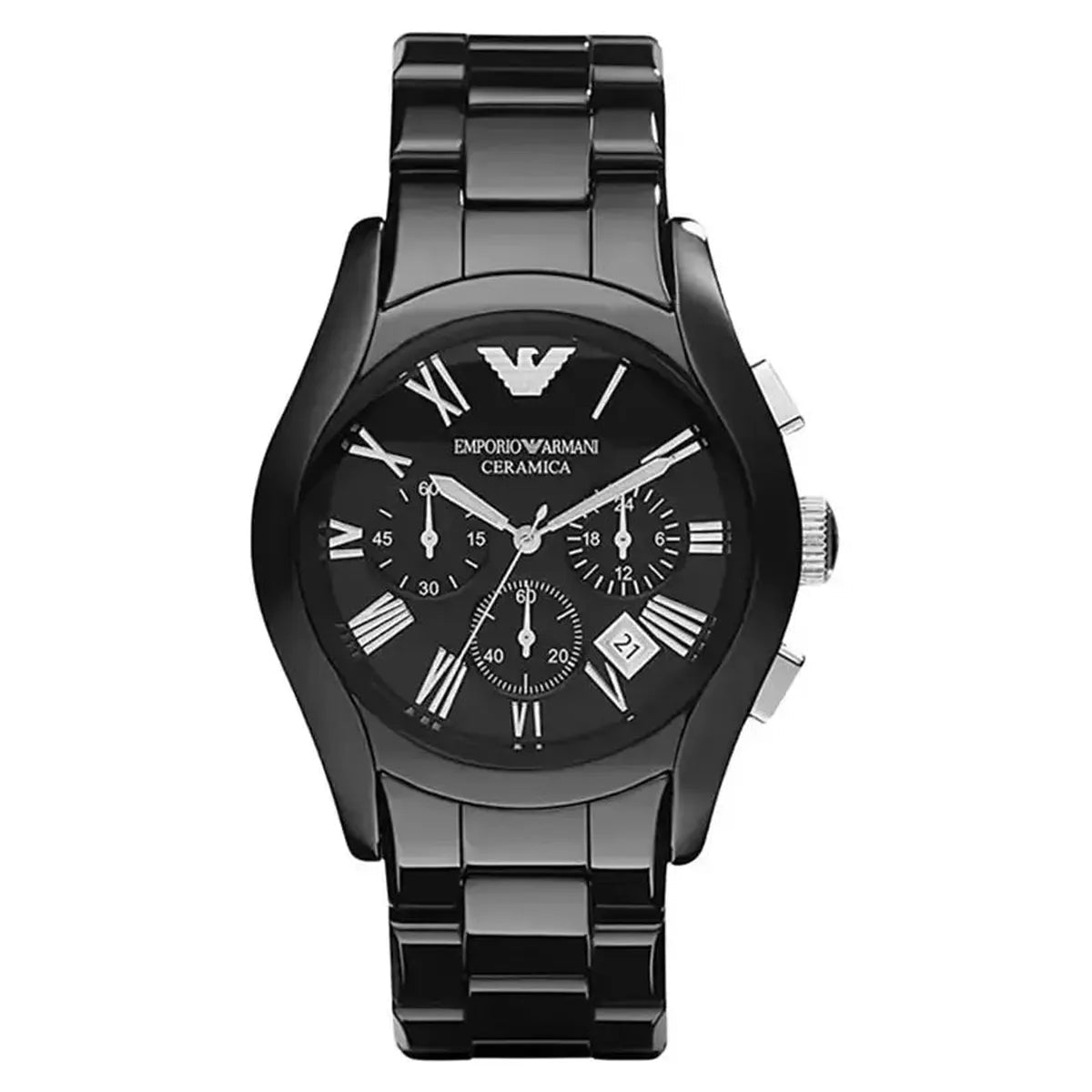 Emporio Armani Ceramica AR1400 Men's Watch – 42mm Black Dial Ceramic