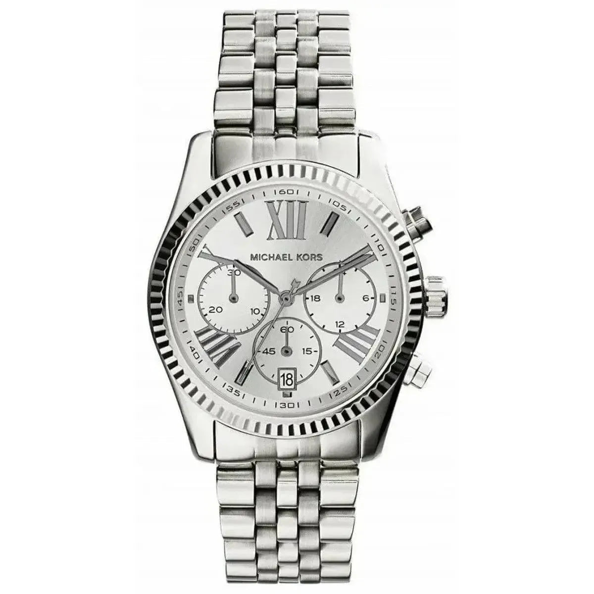 Michael Kors MK5555 Women's Watch – 38mm Silver Dial Stainless Steel