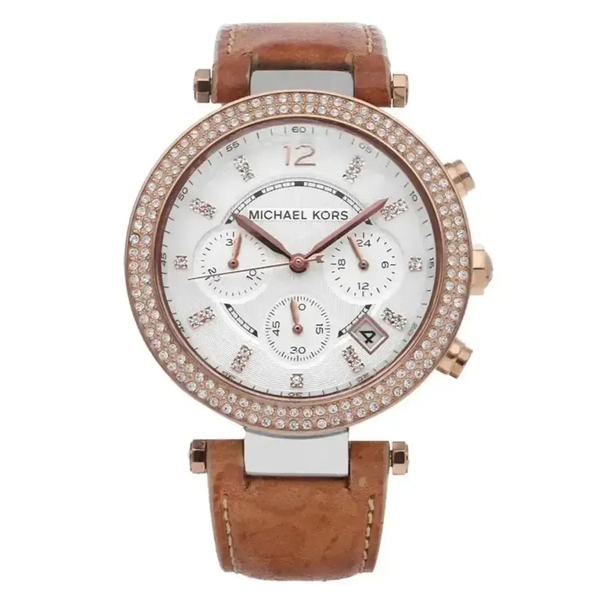 Michael Kors MK5633 Women's Watch – 39mm White Dial Leather
