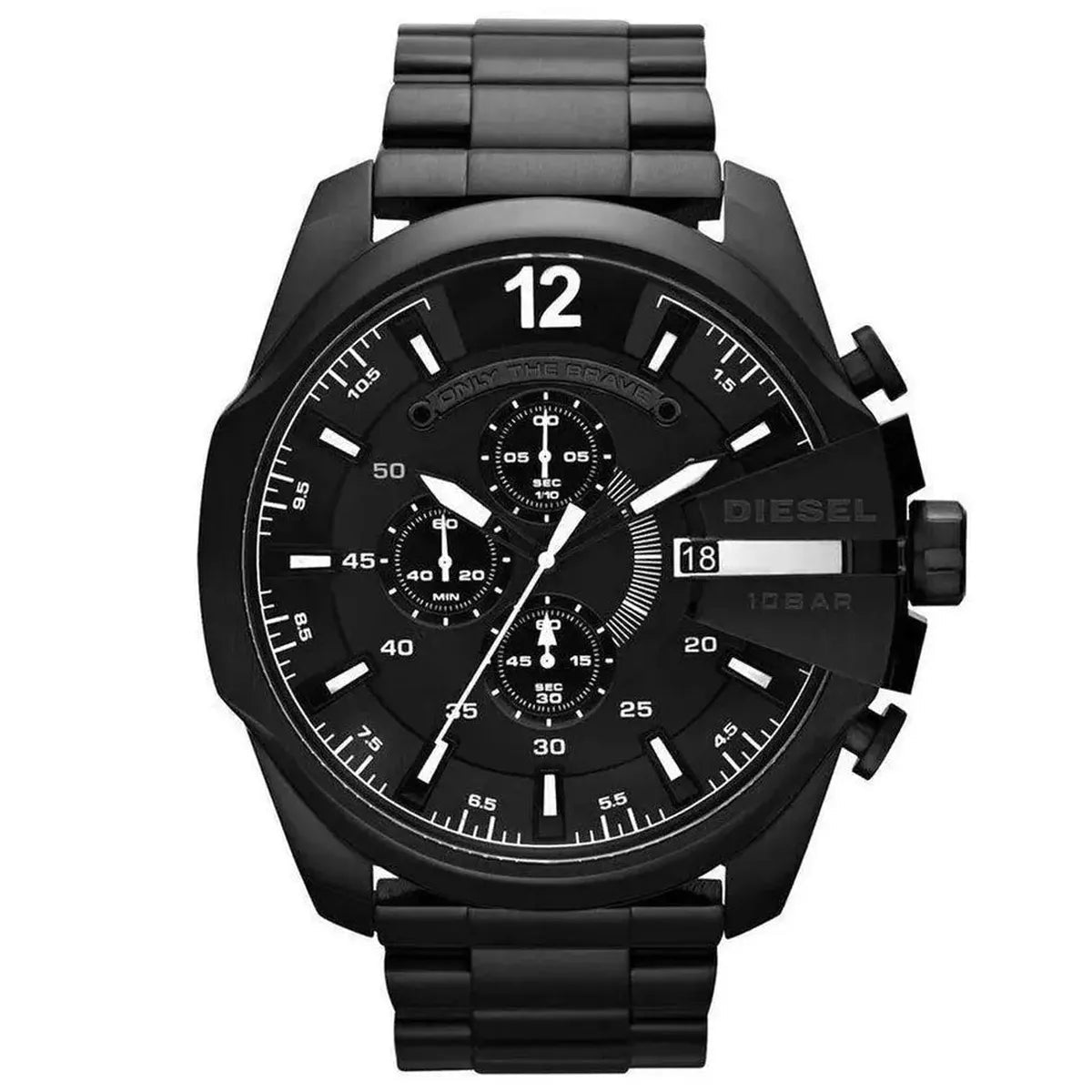 Diesel Mega Chief DZ4283 Men's Watch – 51mm Black Dial Stainless Steel