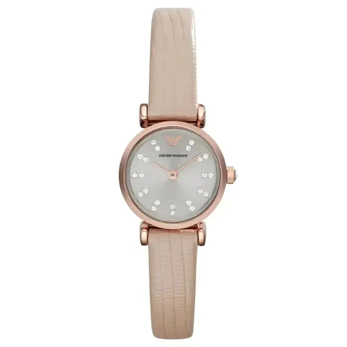 Emporio Armani Gianni T-Bar AR1687 Women's Watch – 32mm Grey Dial Leather