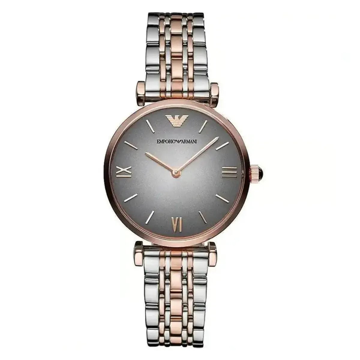 Emporio Armani Gianni T-Bar AR1725 Women's Watch – 32mm Grey Dial Stainless Steel