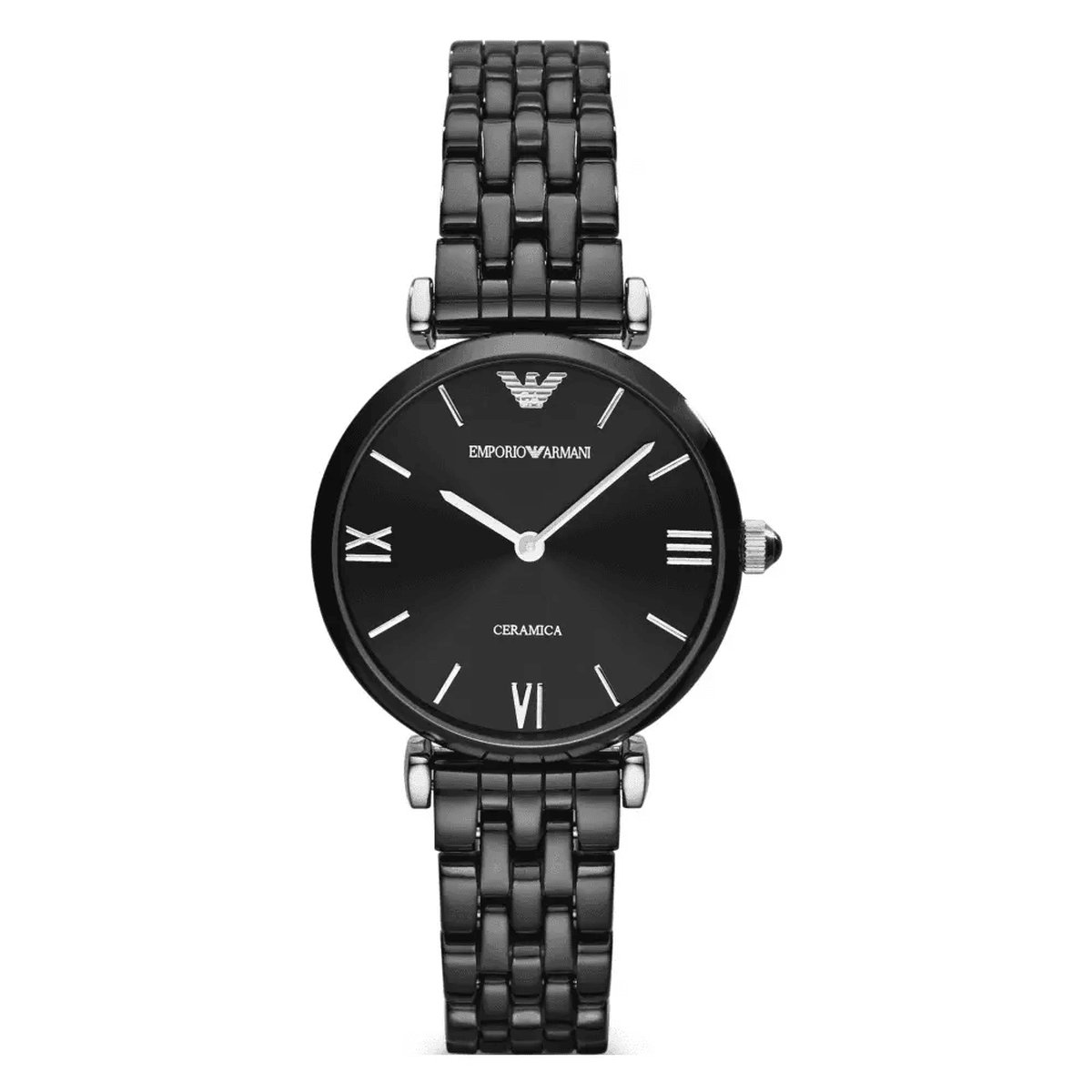 Emporio Armani Ceramica AR1487 Women's Watch – 32.0mm Black Dial Ceramic