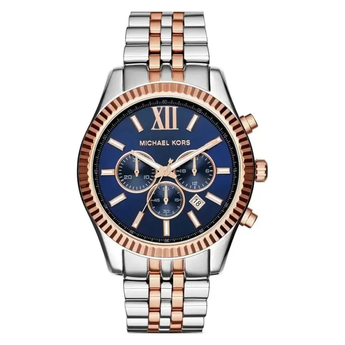 Michael Kors MK8412 Men's Watch – 45mm Navy Dial Stainless Steel