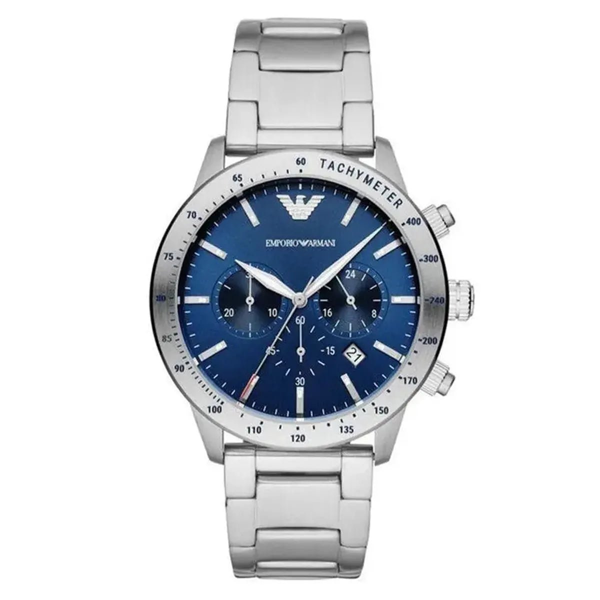 Emporio Armani Mario AR11306 Men's Watch – 43mm Navy Dial Stainless Steel