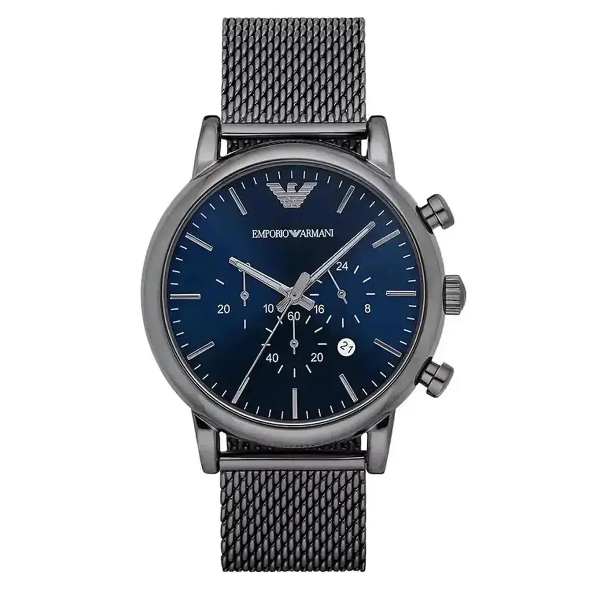 Emporio Armani Luigi AR1979 Men's Watch – 46mm Blue Dial Stainless Steel