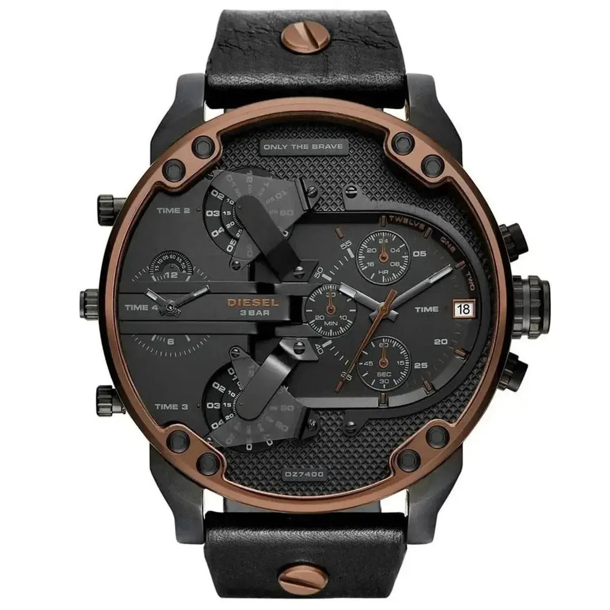 Diesel Mr Daddy 2.0 DZ7400 Men's Watch – 57mm Black Dial Leather