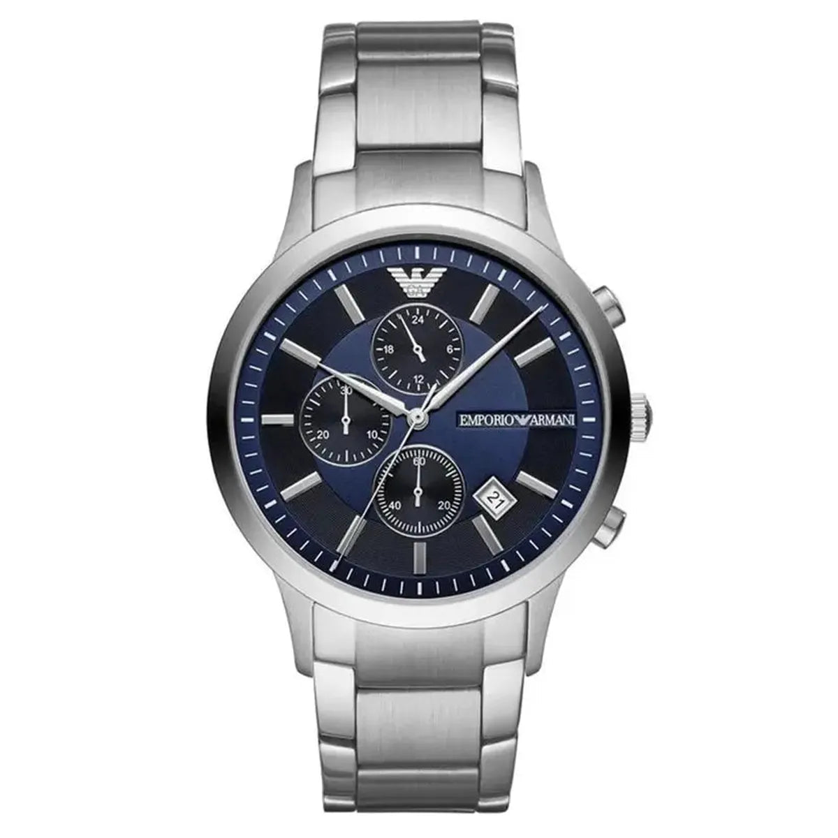 Emporio Armani Renato AR11164 Men's Watch – 43mm Navy Dial Stainless Steel