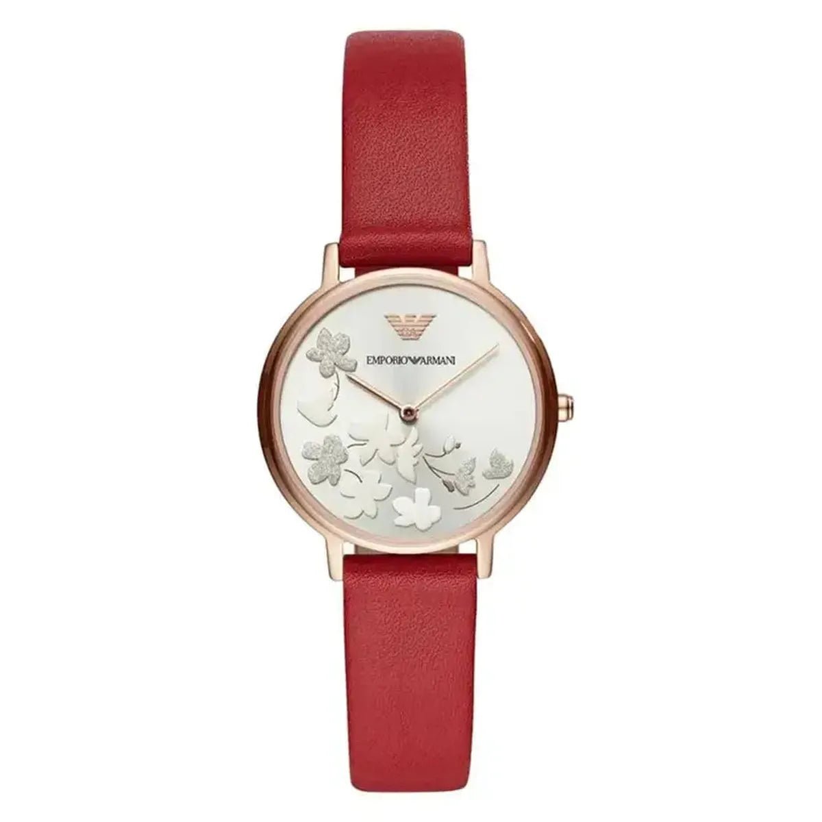 Emporio Armani Kappa AR11114 Women's Watch – 32mm Silver Dial Leather