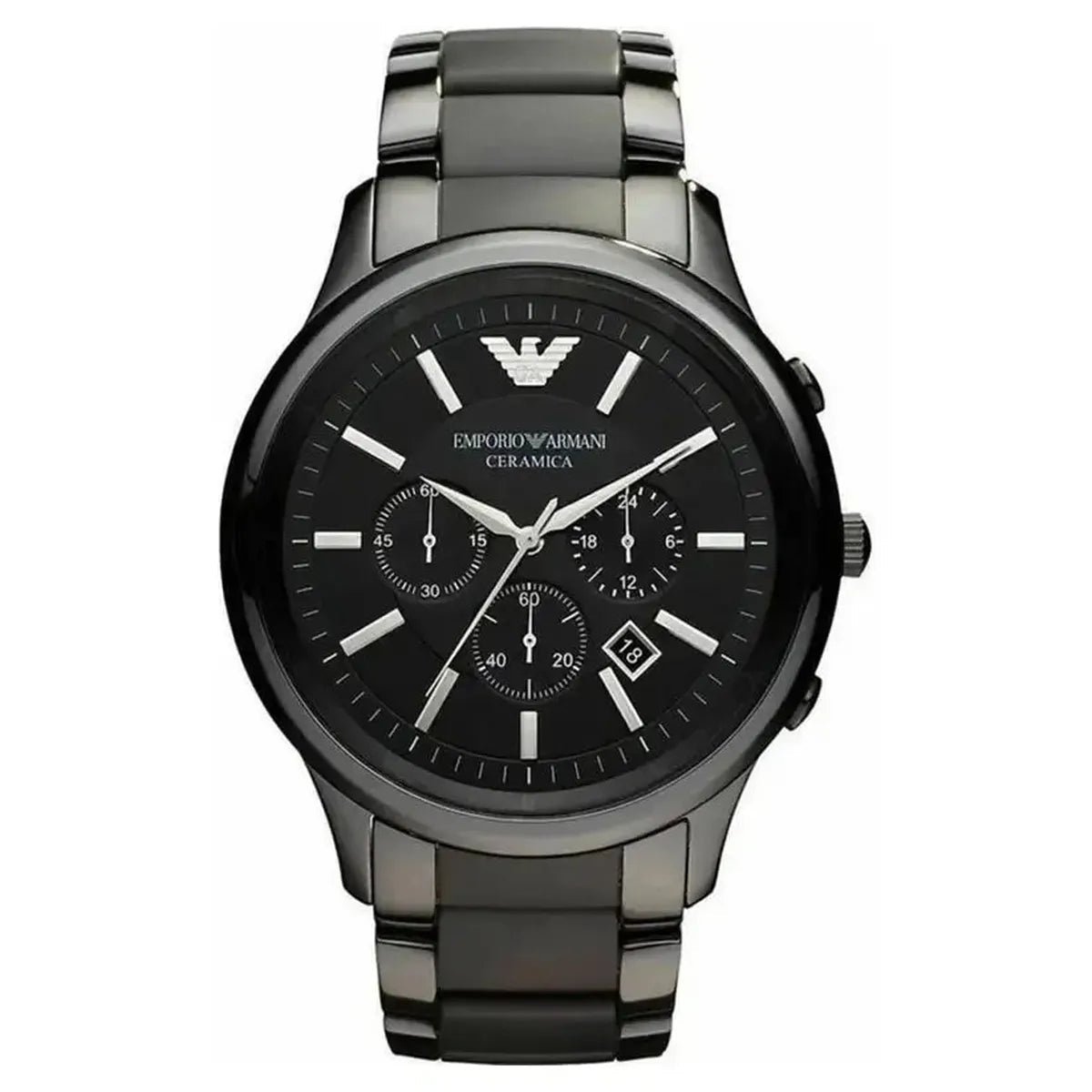 Emporio Armani Renato (Ceramica) AR1451 Men's Watch – 47mm Black Dial Ceramic