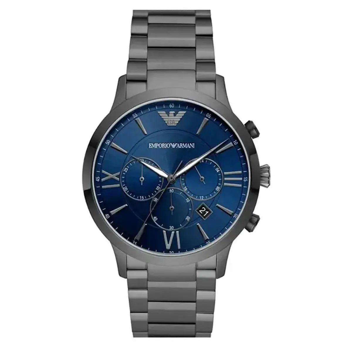 Emporio Armani Giovanni AR11348 Men's Watch – 43mm Blue Dial Stainless Steel