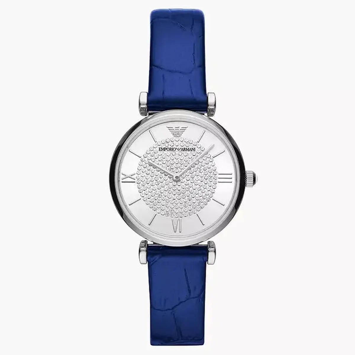 Emporio Armani Gianni T-Bar AR11344 Women's Watch – 32mm Silver Dial Leather