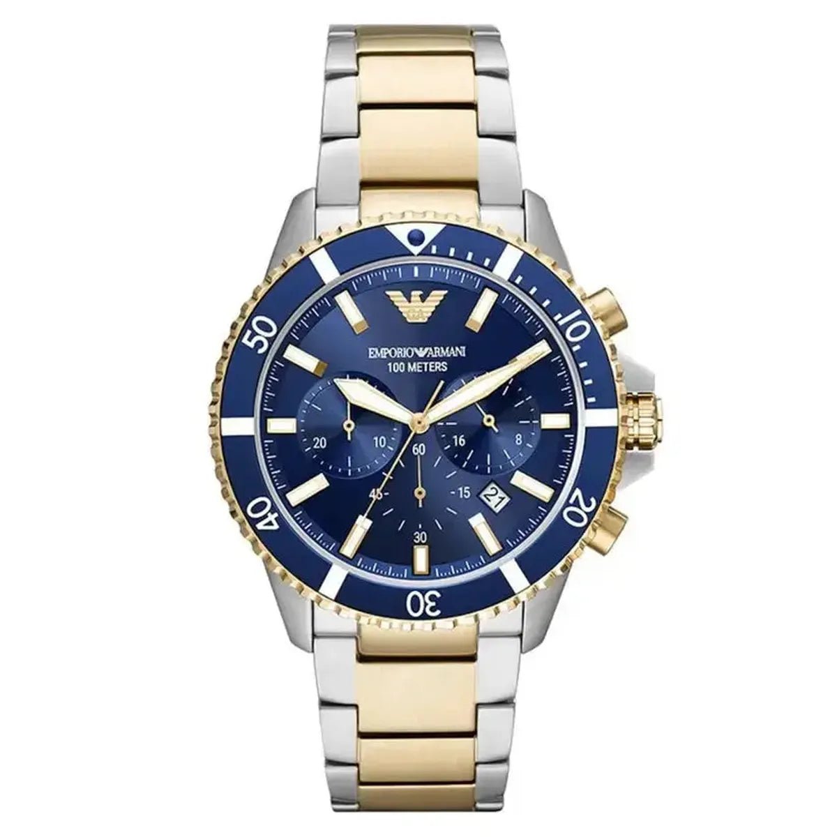 Emporio Armani Diver AR11362 Men's Watch – 43mm Blue Dial Stainless Steel