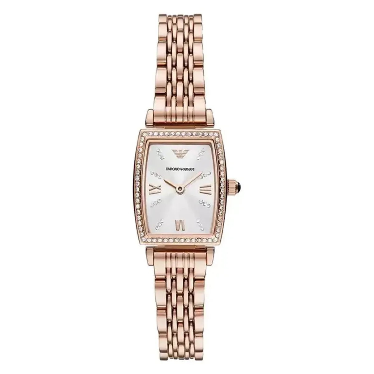 Emporio Armani Gianni T-Bar AR11406 Women's Watch – 26mm White Dial Stainless Steel