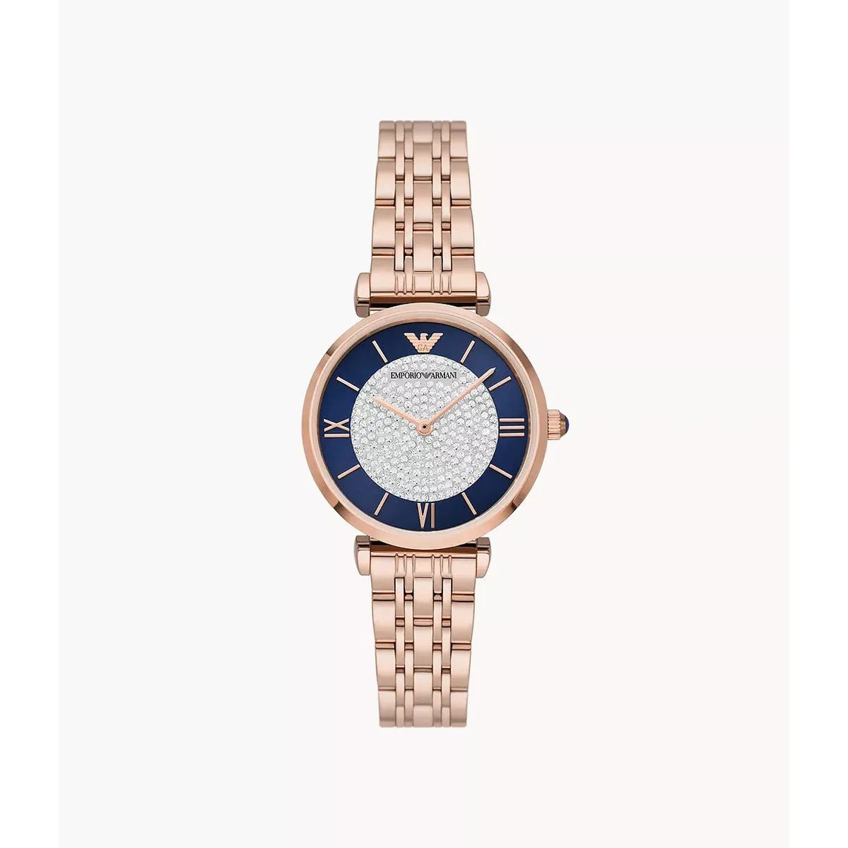Emporio Armani Gianni T-Bar AR11423 Women's Watch – 32mm Blue Dial Stainless Steel