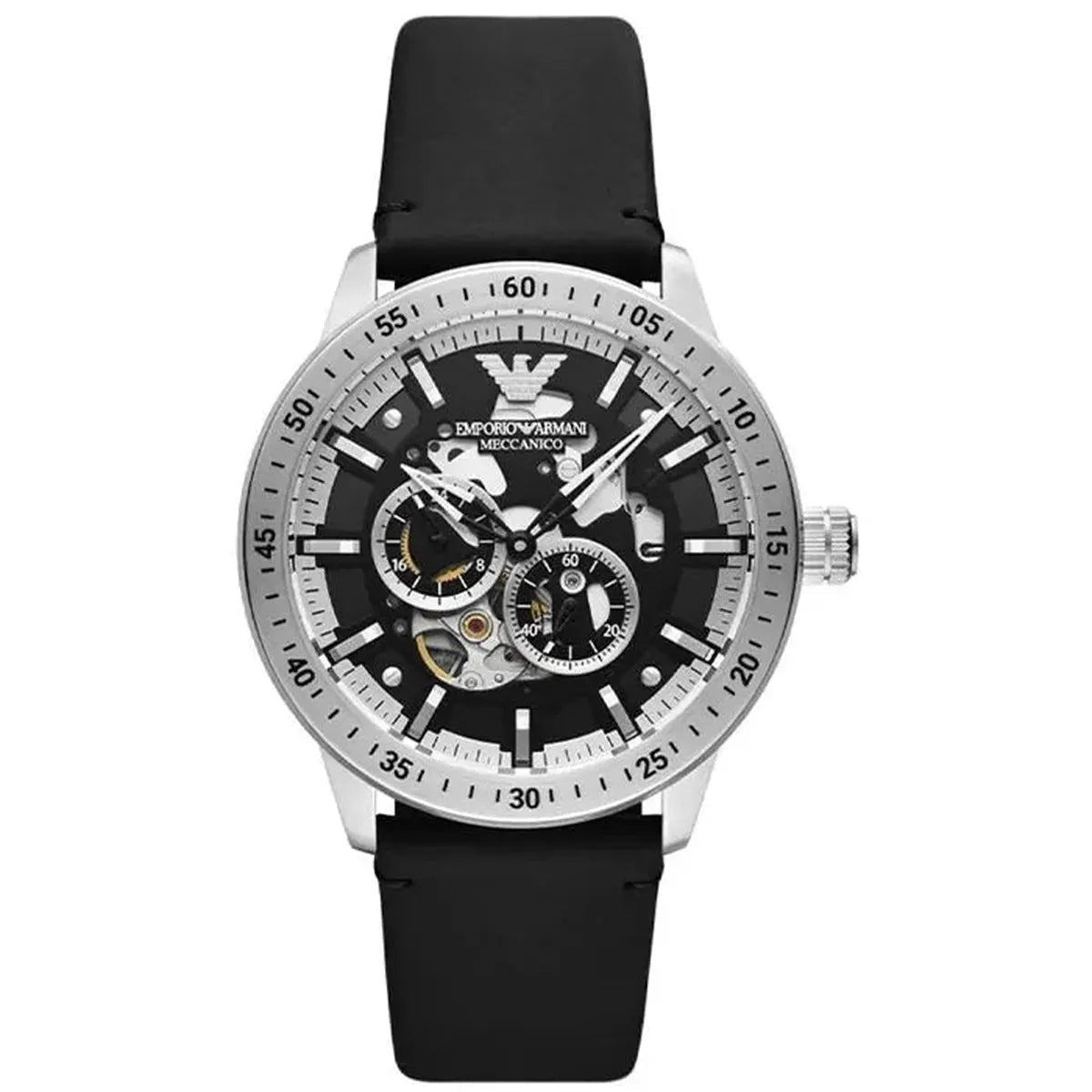 Emporio Armani Mario AR60051 Men's Watch – 43mm Black Dial Leather