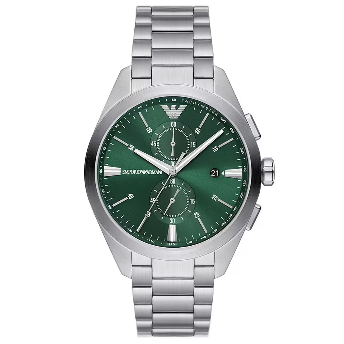 Emporio Armani Claudio AR11480 Men's Watch – 43mm Green Dial Stainless Steel