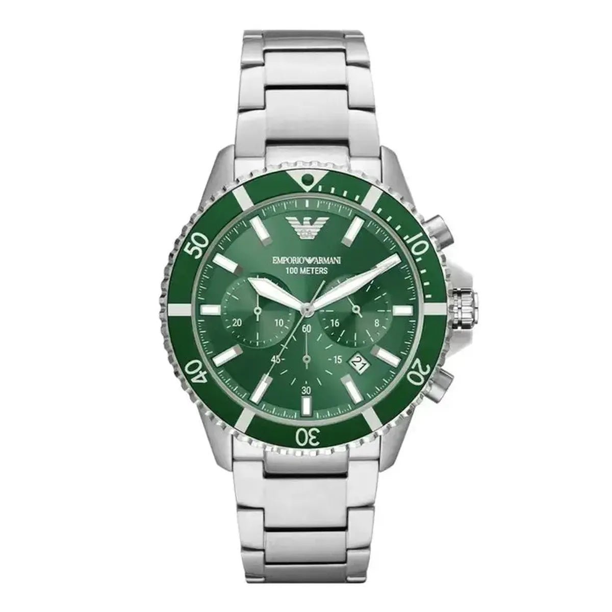 Emporio Armani Diver AR11500 Men's Watch – 43mm Green Dial Stainless Steel