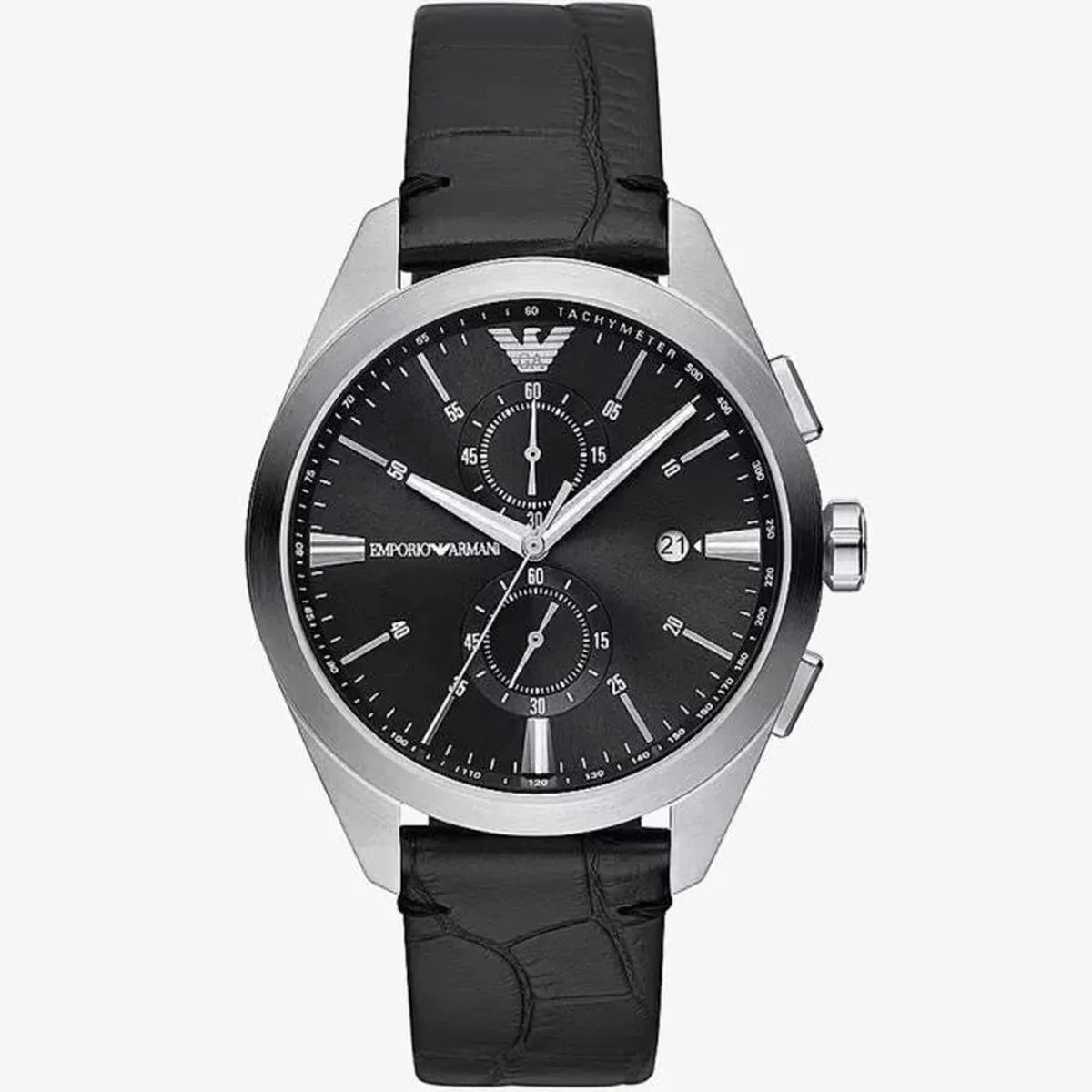 Emporio Armani Claudio AR11542 Men's Watch – 43mm Black Dial Leather
