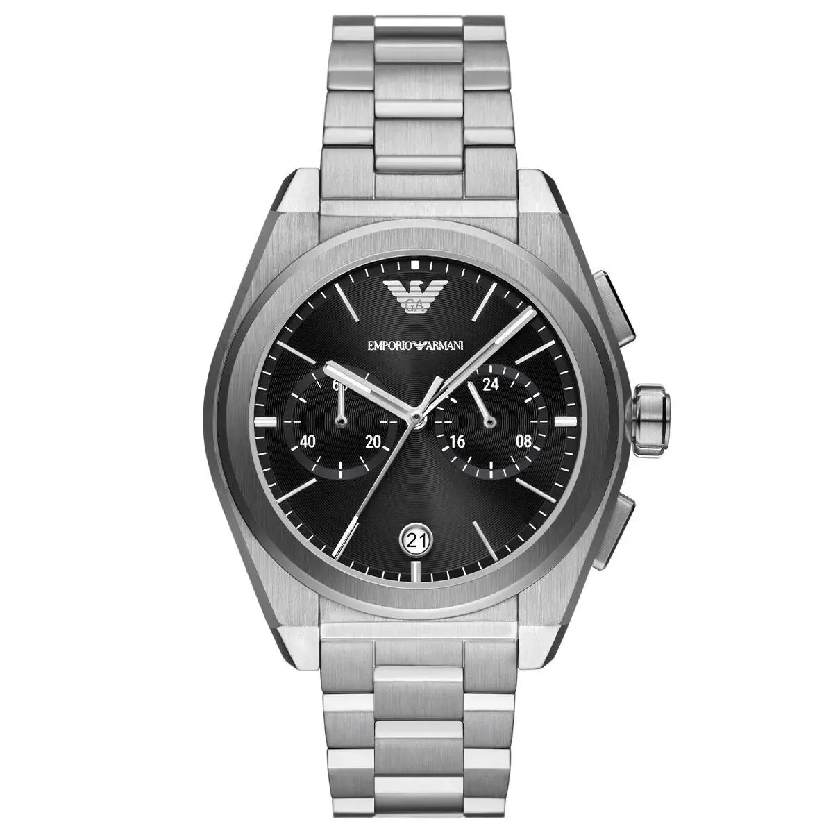 Emporio Armani Federico AR11560 Men's Watch – 43mm Black Dial Stainless Steel