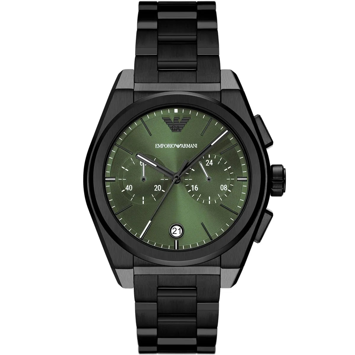 Emporio Armani Federico AR11562 Men's Watch – 43mm Green Dial Stainless Steel