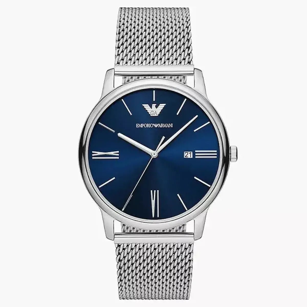 Emporio Armani Minimalist AR11571 Men's Watch – 42mm Navy Dial Stainless Steel