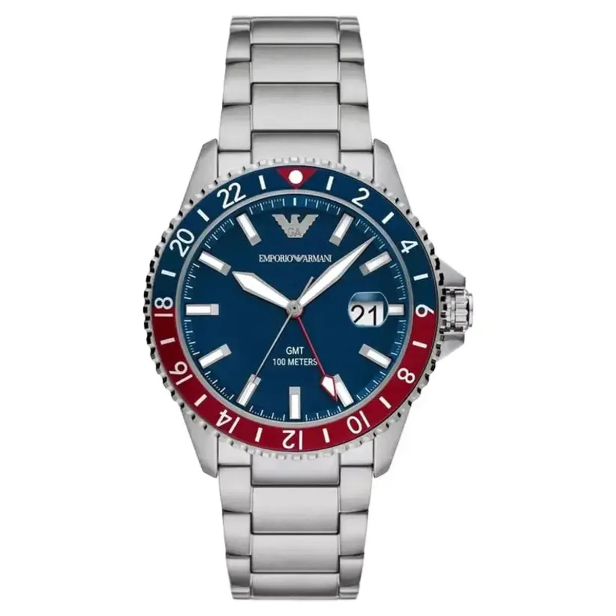 Emporio Armani Sea Explorer AR11590 Men's Watch – 42mm Blue Dial Stainless Steel