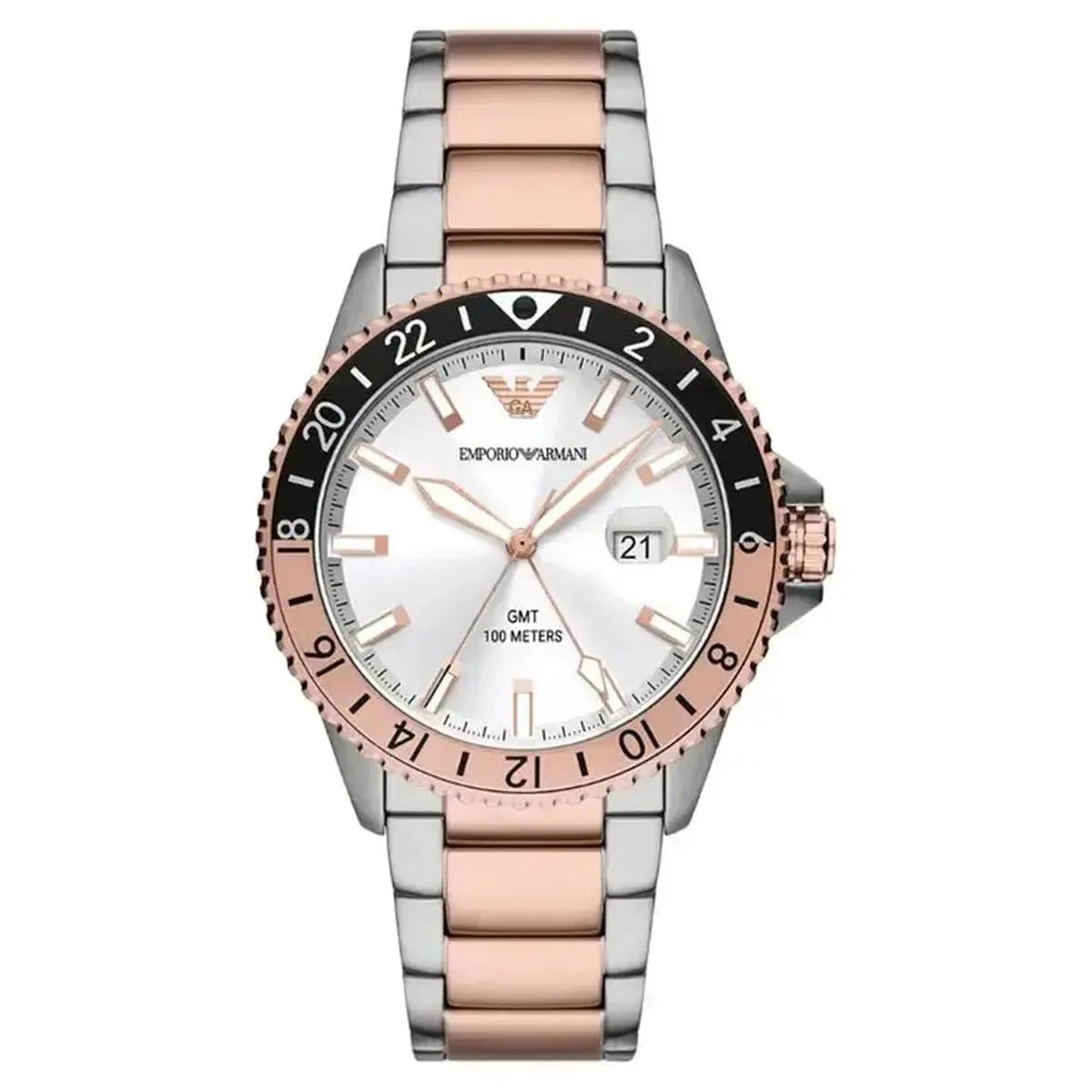 Emporio Armani Diver AR11591 Men's Watch – 42mm Silver Dial Stainless Steel
