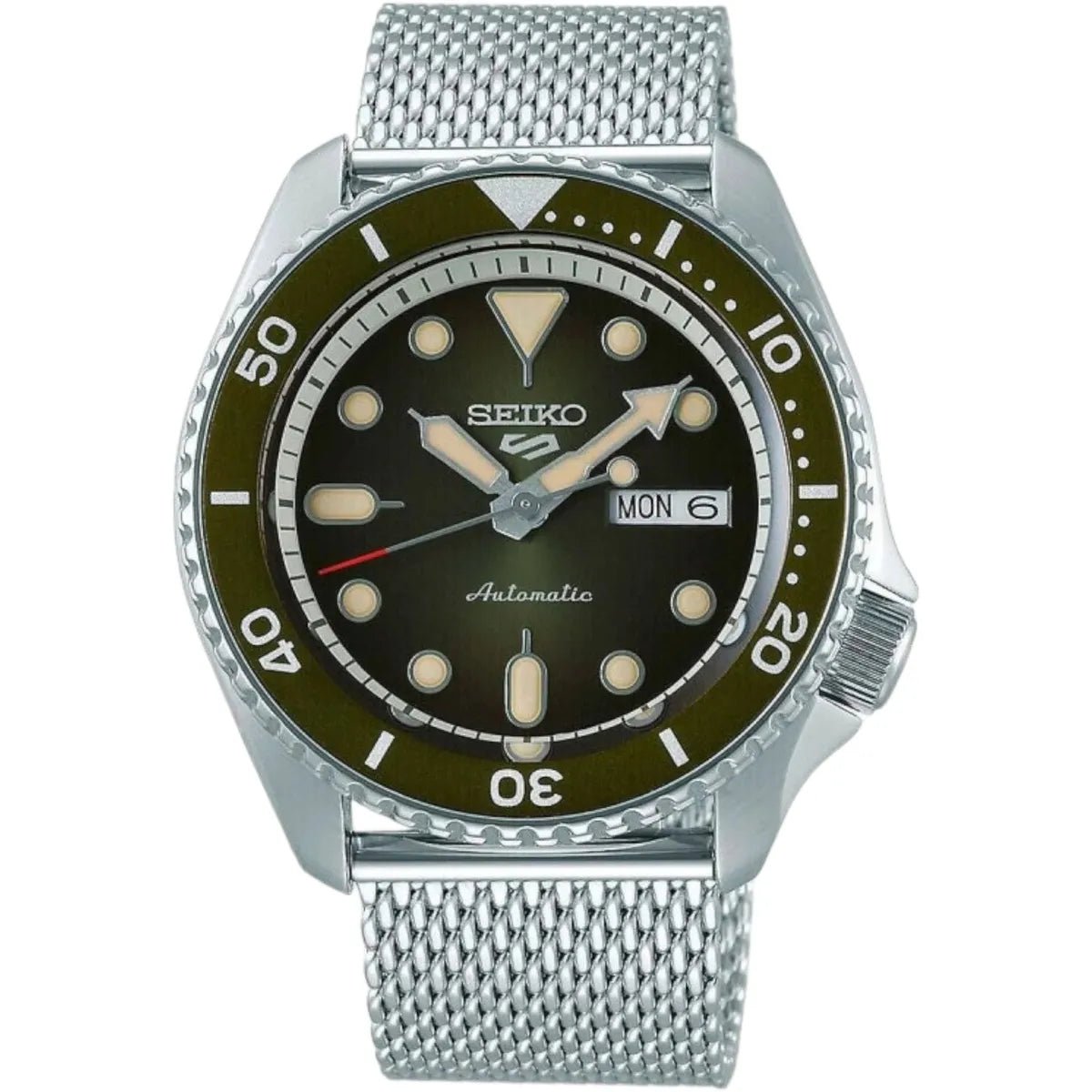 Seiko 5 Sports SRPD75K1 Men's Watch – 42.5mm Green Dial Stainless Steel