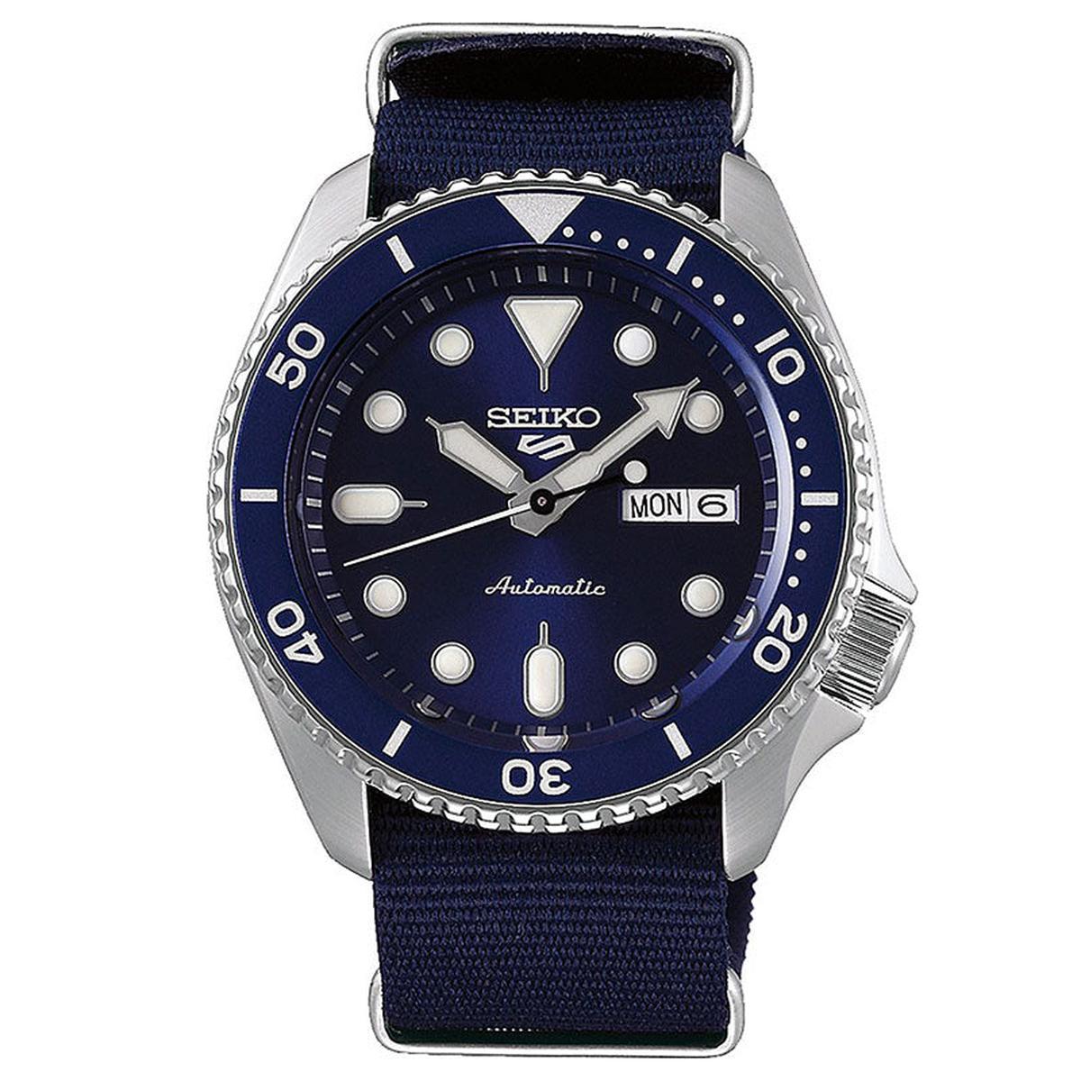 Seiko 5 Sports SRPD51K2 Men's Watch – 42.5mm Blue Dial Nylon