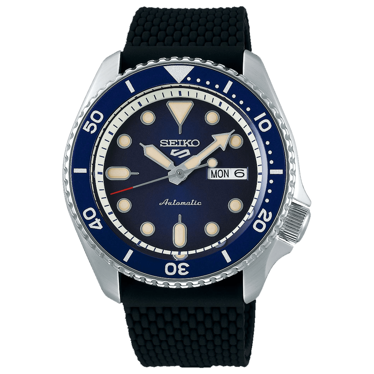 Seiko 5 Sports SRPD71K2 Men's Watch – 42.5mm Blue Dial Silicone