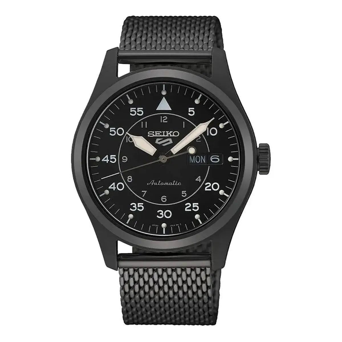Seiko 5 Sports SRPH25K1 Men's Watch – 39.4mm Black Dial Stainless Steel