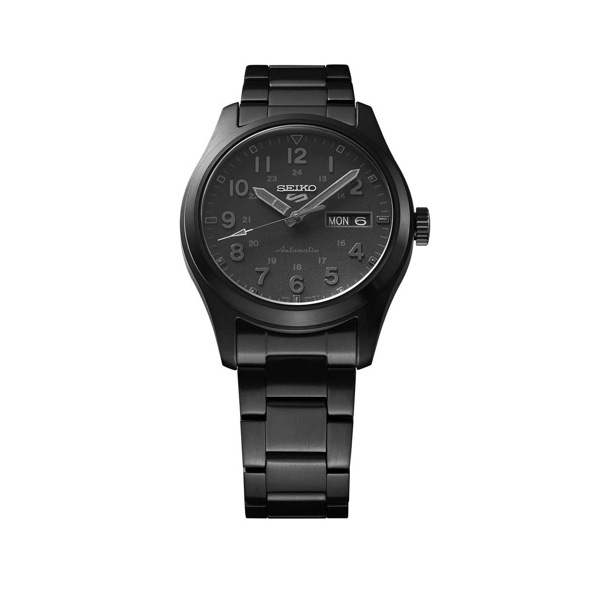Seiko 5 Sports SRPJ09K1 Men's Watch – 39.4mm Black Dial Stainless Steel