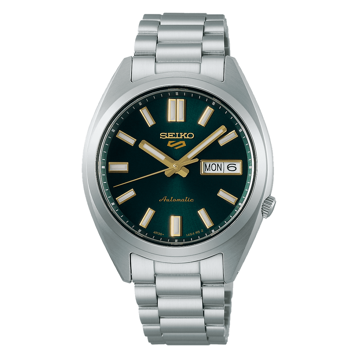 Seiko 5 Sports SNXS SRPL57K1 Men's Watch – 37.4mm Green Dial Stainless Steel