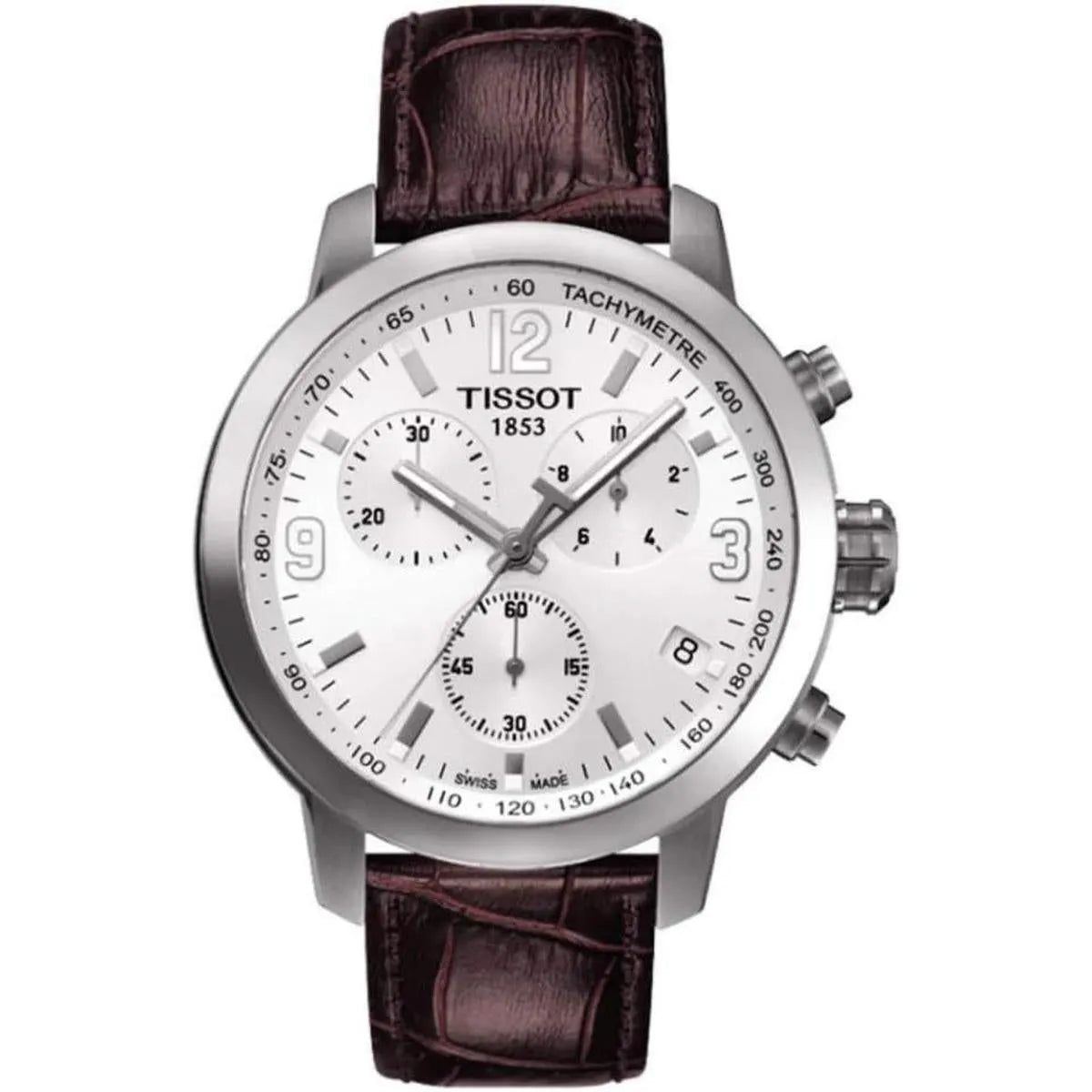 Tissot PRC 200 T055.417.16.017.01 Men's Watch – 42mm White Dial Leather