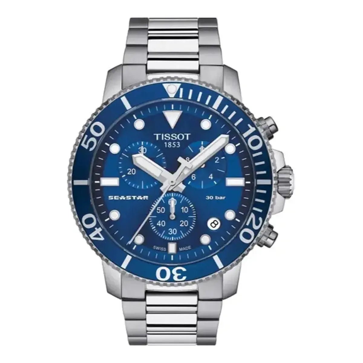 Tissot Seastar 1000 Chronograph T120.417.11.041.00 Men's Watch – 45.5mm Blue Dial Stainless Steel