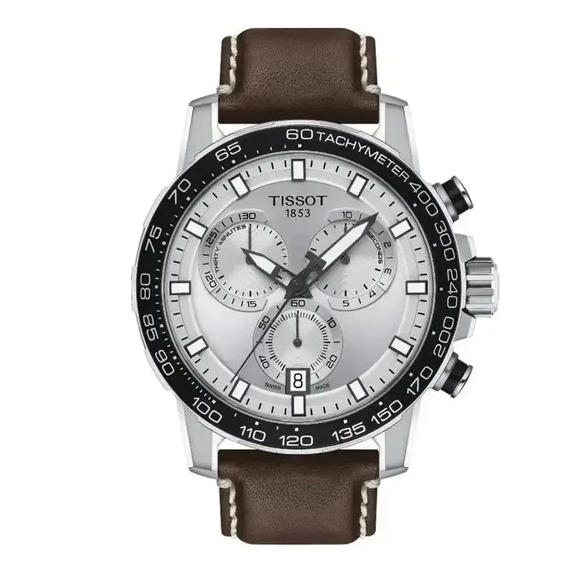 Tissot T-Sport T125.617.16.031.00 Men's Watch – 45.5mm Silver Dial Leather