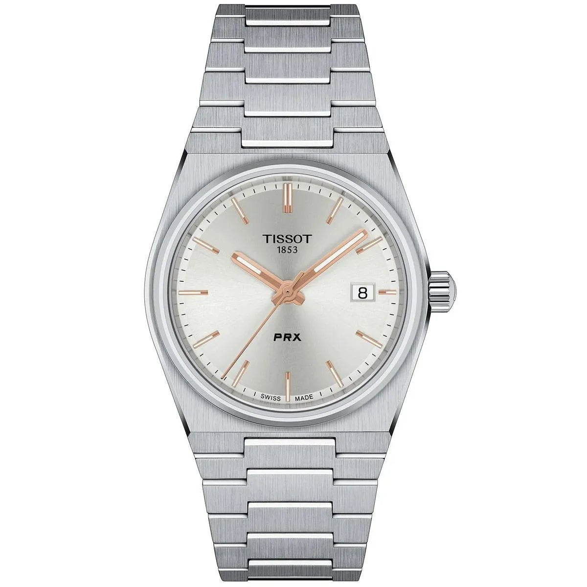 Tissot PRX T137.210.11.031.00 Unisex Watch – 35mm Silver Dial Stainless Steel