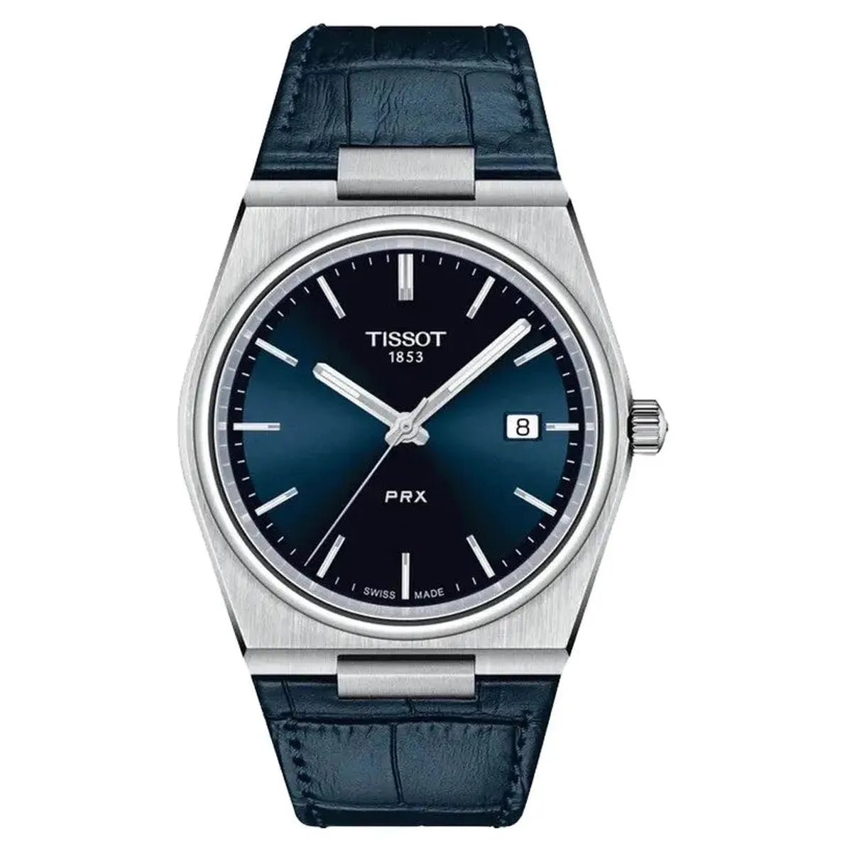 Tissot PRX T137.410.16.041.00 Men's Watch – 40.0mm Blue Dial Leather