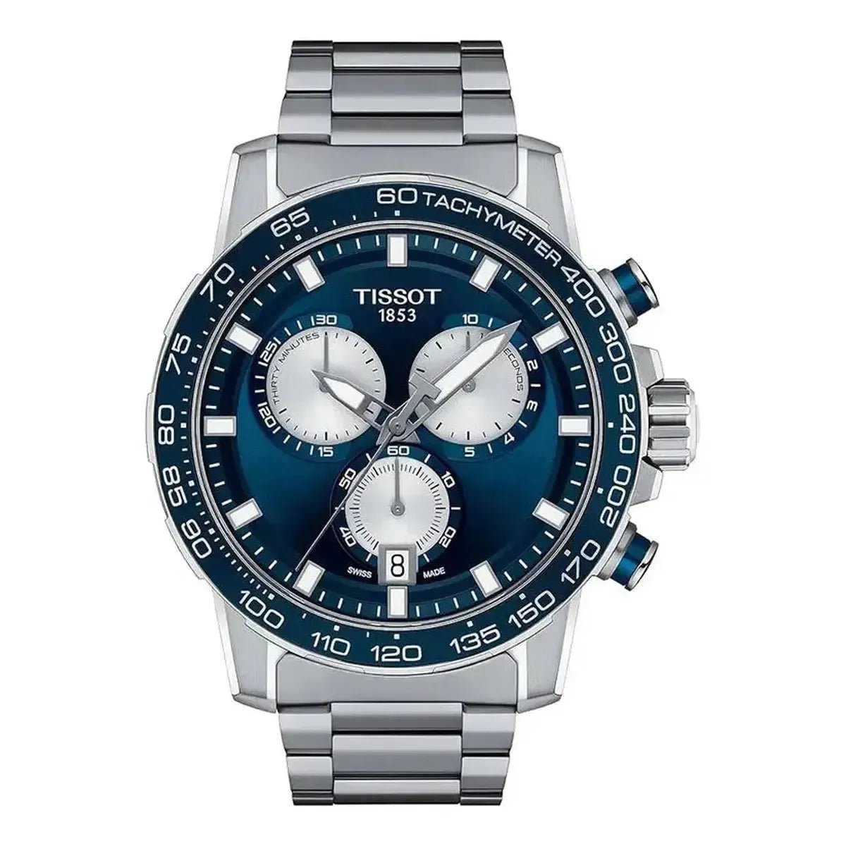 Tissot Supersport Chrono T125.617.11.041.00 Men's Watch – 45.5mm Blue Dial Stainless Steel